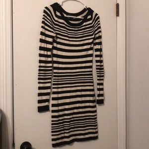 Black and white sweater dress
